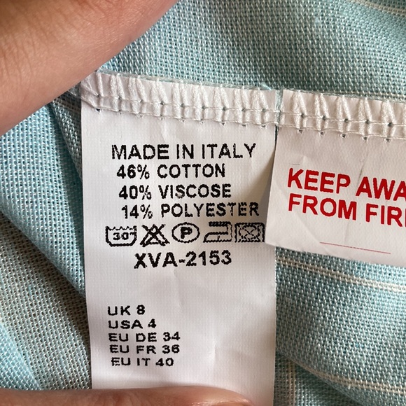 NWT BooHoo Linen Look Pinstripe Oversized Shirt - Picture 7 of 7